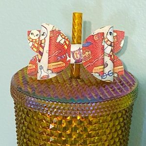 Harry Potter Straw Topper Bow • Gryffindor